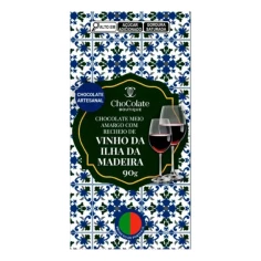 Chocolate Meio Amargo Recheado Vinho da Ilha de Madeira BOUTIQUE 90g