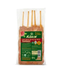 Espetinho de Frango Filé de Peito Temperado Orgânico KORIN 500g