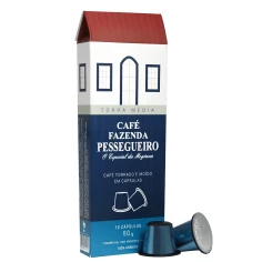Café Torrado e Moído Descafeinado em Cápsula FAZENDA PESSEGUEIRO 50g