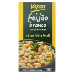 Feijão Branco Cozido e Temperado VAPZA 500g