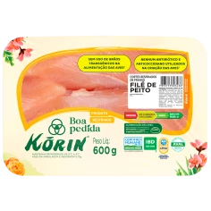 Filé de Peito de Frango Resfriado KORIN 600g