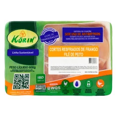 Filé de Peito de Frango Resfriado KORIN 600g