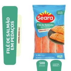 Filé de Salmão Pedaço SEARA 500g