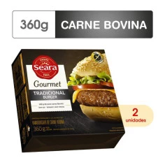 Hambúrguer tradicional gourmet SEARA 360gr