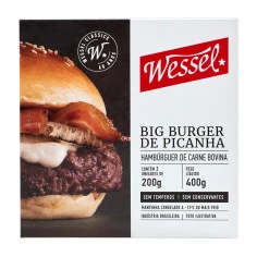Hambúrguer de Picanha big WESSEL 400gr