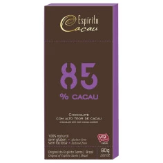 Chocolate 85% Cacau ESPÍRITO CACAU 80g