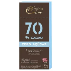 Chocolate 70% Cacau sem Açúcar ESPÍRITO CACAU 80g