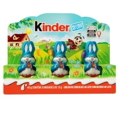 Coelho De Páscoa Kinder Ao Leite 45g (3x15g)