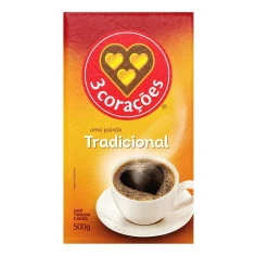 Café Torrado e Moído Tradicional - 3 CORAÇÕES 250g