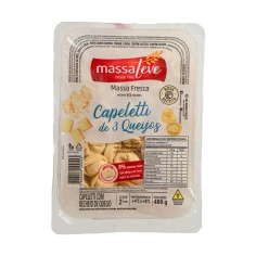 MASSA CAPELETTI DE QUEIJO MASSALEVE 400G