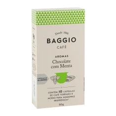 Café Aromas Chocolate com Menta 10 Cápsulas BAGGIO 50g