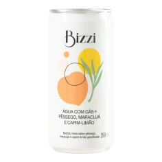  Água Com Gás Sabor Pêssego, Maracujá e Capim Limão BIZZI 269ml