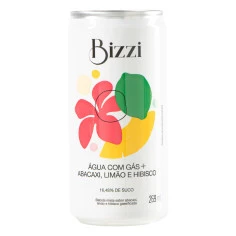Água Com Gás Sabor Abacaxi, Limão e Hibisco BIZZI 269ml