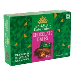 Tâmaras com Amêndoas e Chocolate Ao Leite DATE CROWN 220g