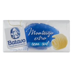 Manteiga Extra Sem Sal BATAVO 200g