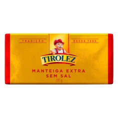 Manteiga Extra Sem Sal Tablete TIROLEZ 200g