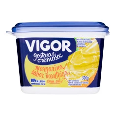 Margarina Sabor Manteiga Com Sal 80% de Lipídios VIGOR 500g