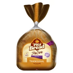 Pão Sírio Tradicional Pequeno PITA BREAD 400g