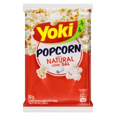 Pipoca Natural Com Sal Micro-ondas YOKI 50g 