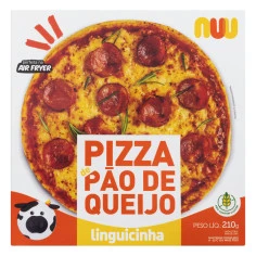 Pizza de Pão de Queijo com Linguicinha NUU 210g