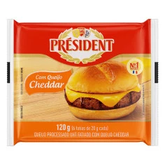 Queijo Cheddar Processado PRESIDENT 120gr