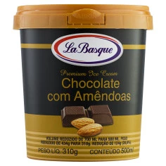 Sorvete Chocolate com Amêndoas LA BASQUE 500ml