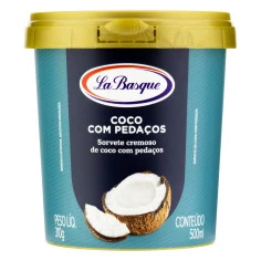 Sorvete Coco com Pedaços LA BASQUE 500ml