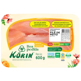 Filé de Peito de Frango Resfriado KORIN 600g