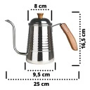Chaleira Aço Inox 700ml Gooseneck F-pro Gotejante Barista 3